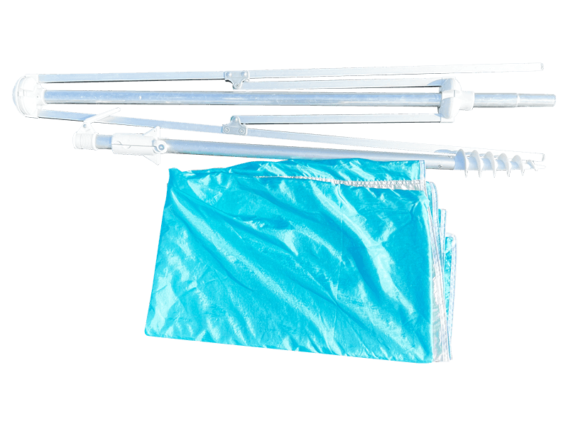 2,8*2,4M 2-ribbet dekorativ strandparaply