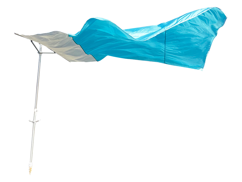 2,8*2,4M 2-ribbet dekorativ strandparaply