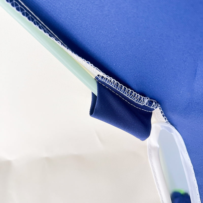 2,5 M blå og hvid patchwork Pagoda paraply