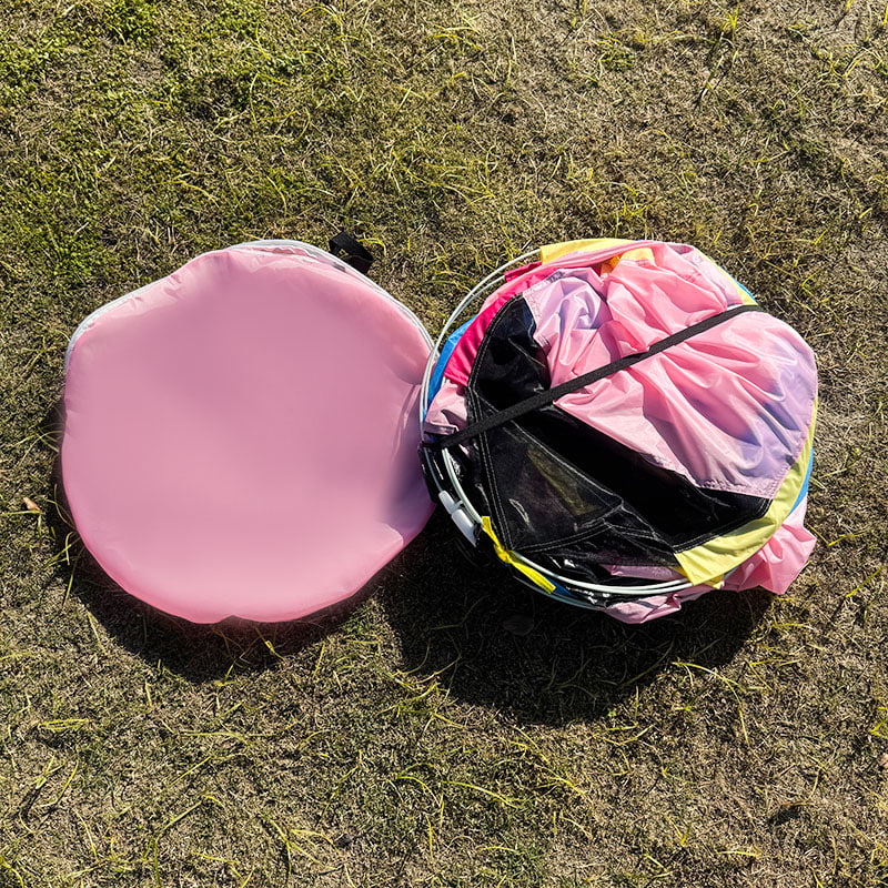 Børnenes udendørs farverige foldbart telt