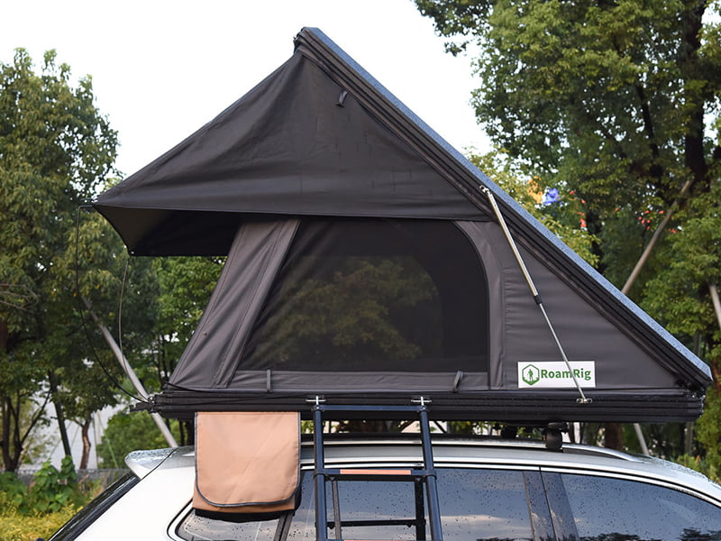 Campingtelt på taget med stige Campingtelt på taget med stige