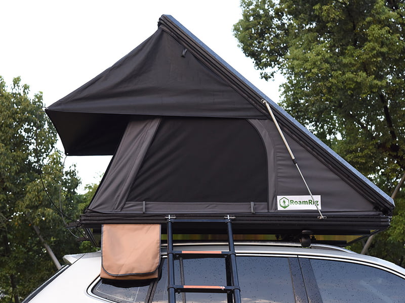 Campingtelt på taget med stige Campingtelt på taget med stige