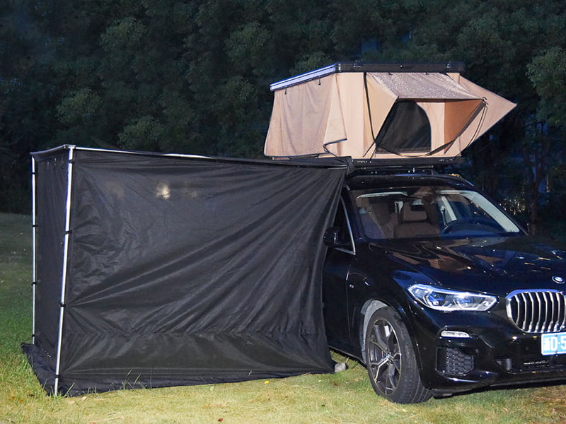 Campingtelt på taget med stige Campingtelt på taget med stige