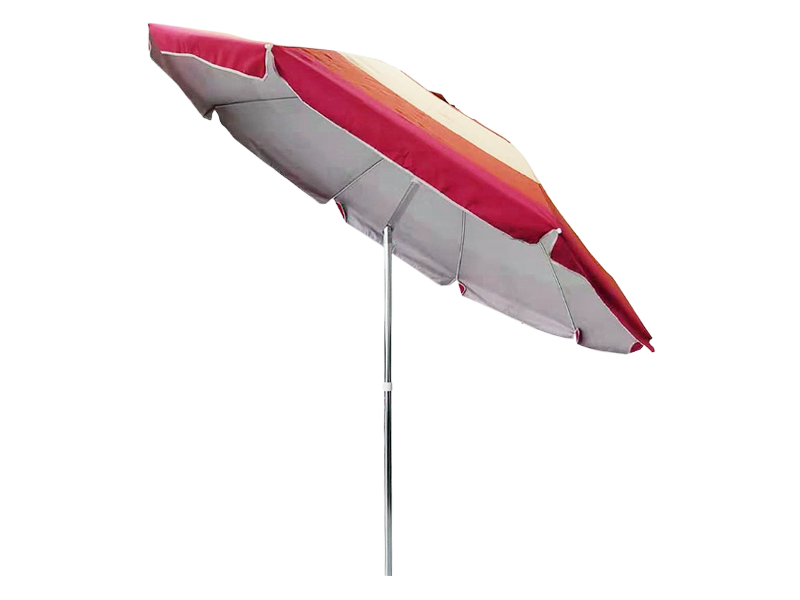 220 cm udendørs polyester sølv lim paraply