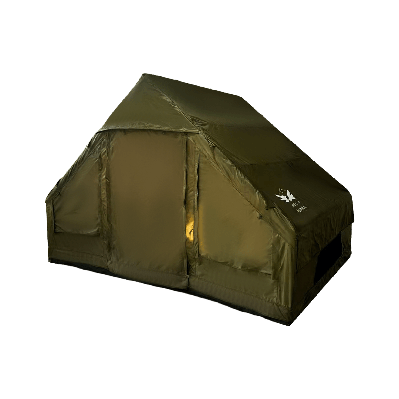 Militærgrønt oppusteligt campingtelt i lille størrelse Militærgrønt oppusteligt campingtelt i lille størrelse