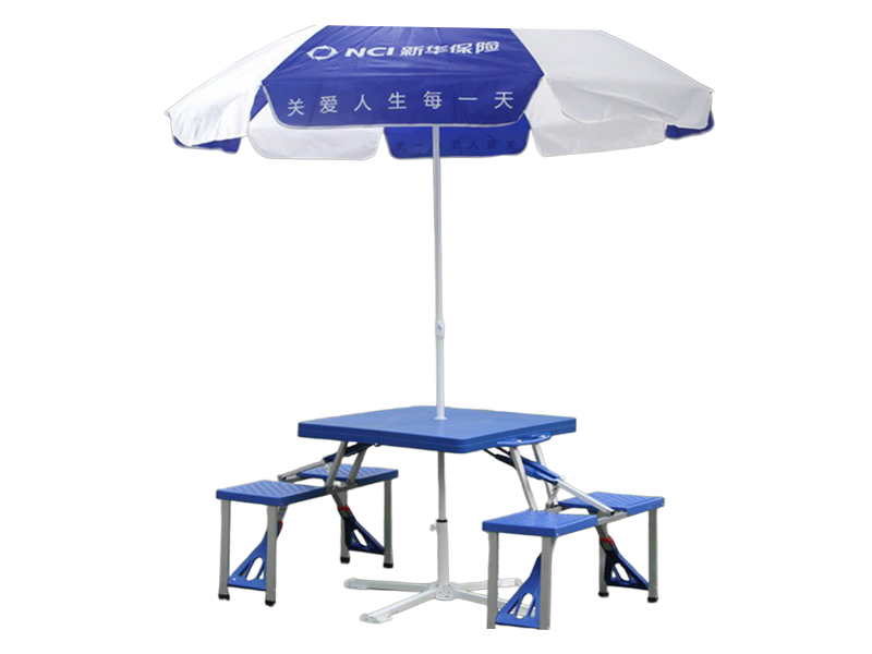 Udendørs blå og hvid 2M strandparaply