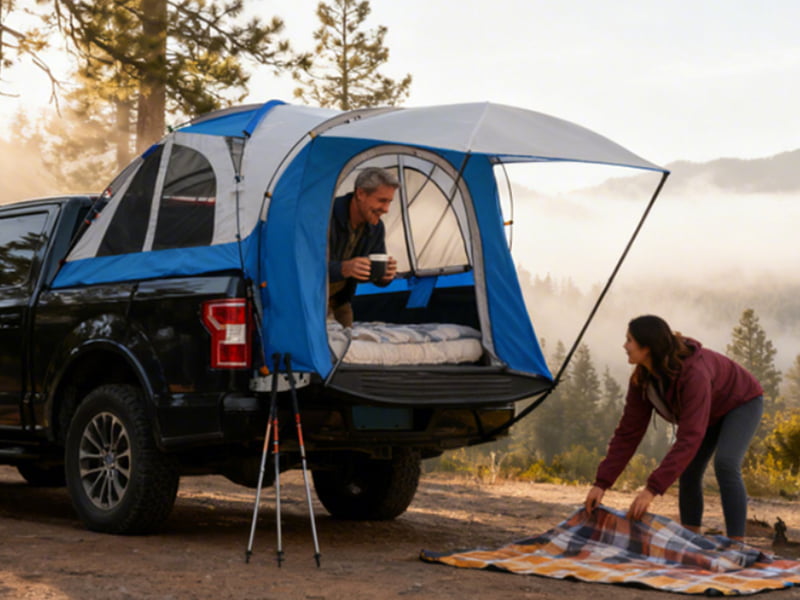 Fiske- og campingtelt til pickup truck seng Fiske- og campingtelt til pickup truck seng